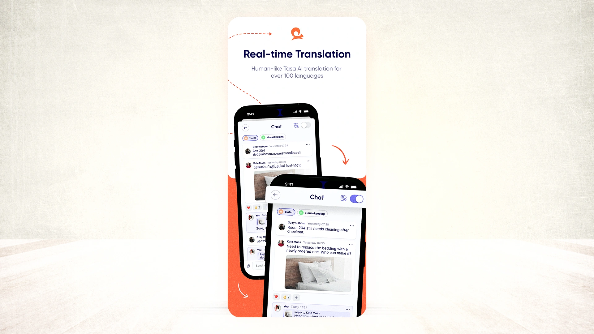 Tasa AI real-time translation