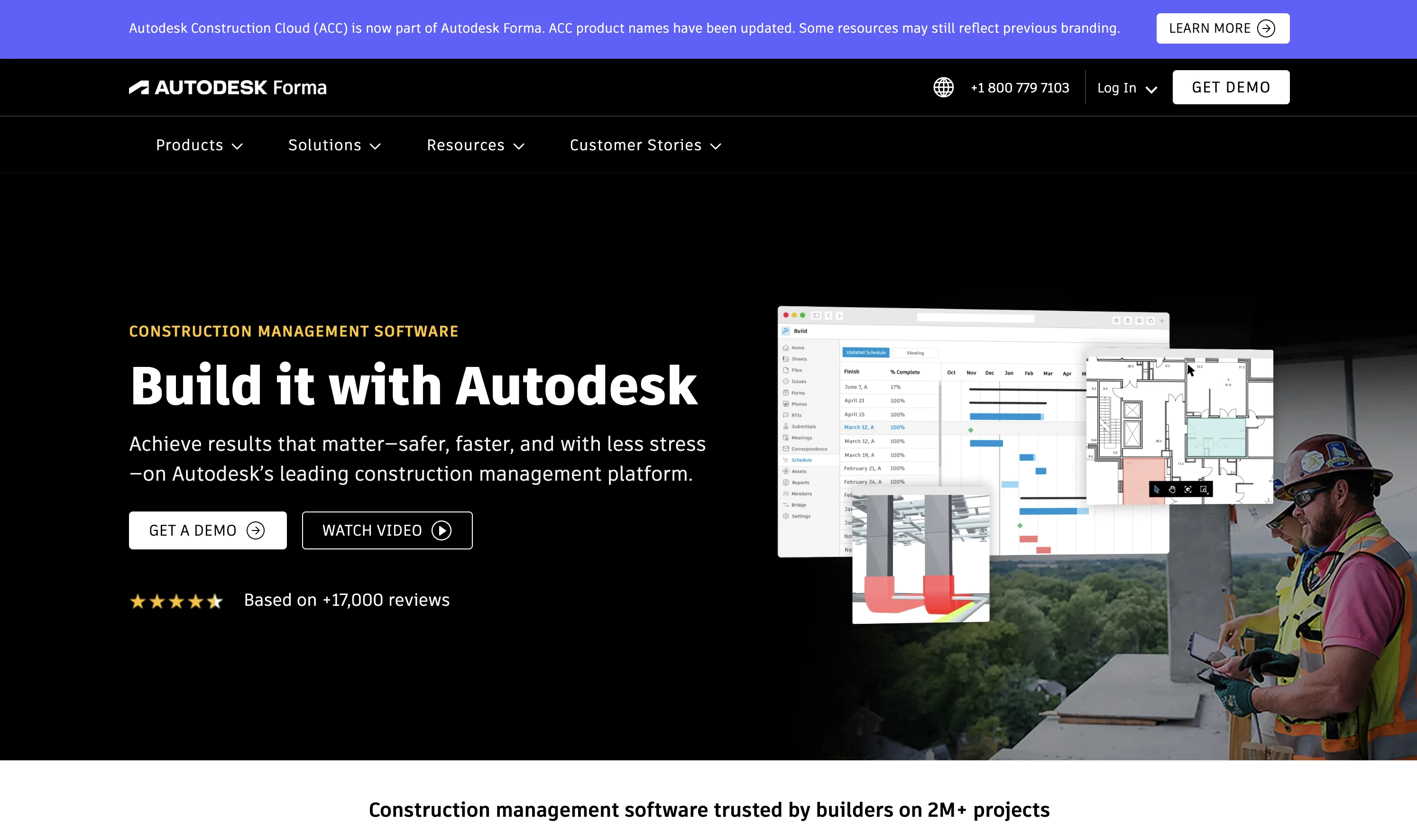 Autodesk Build construction management software interface