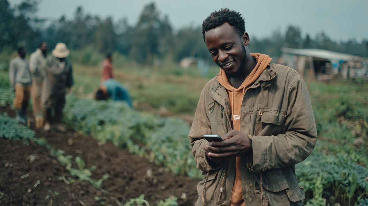 Seasonal farm worker using the simplest agriculture management software interface