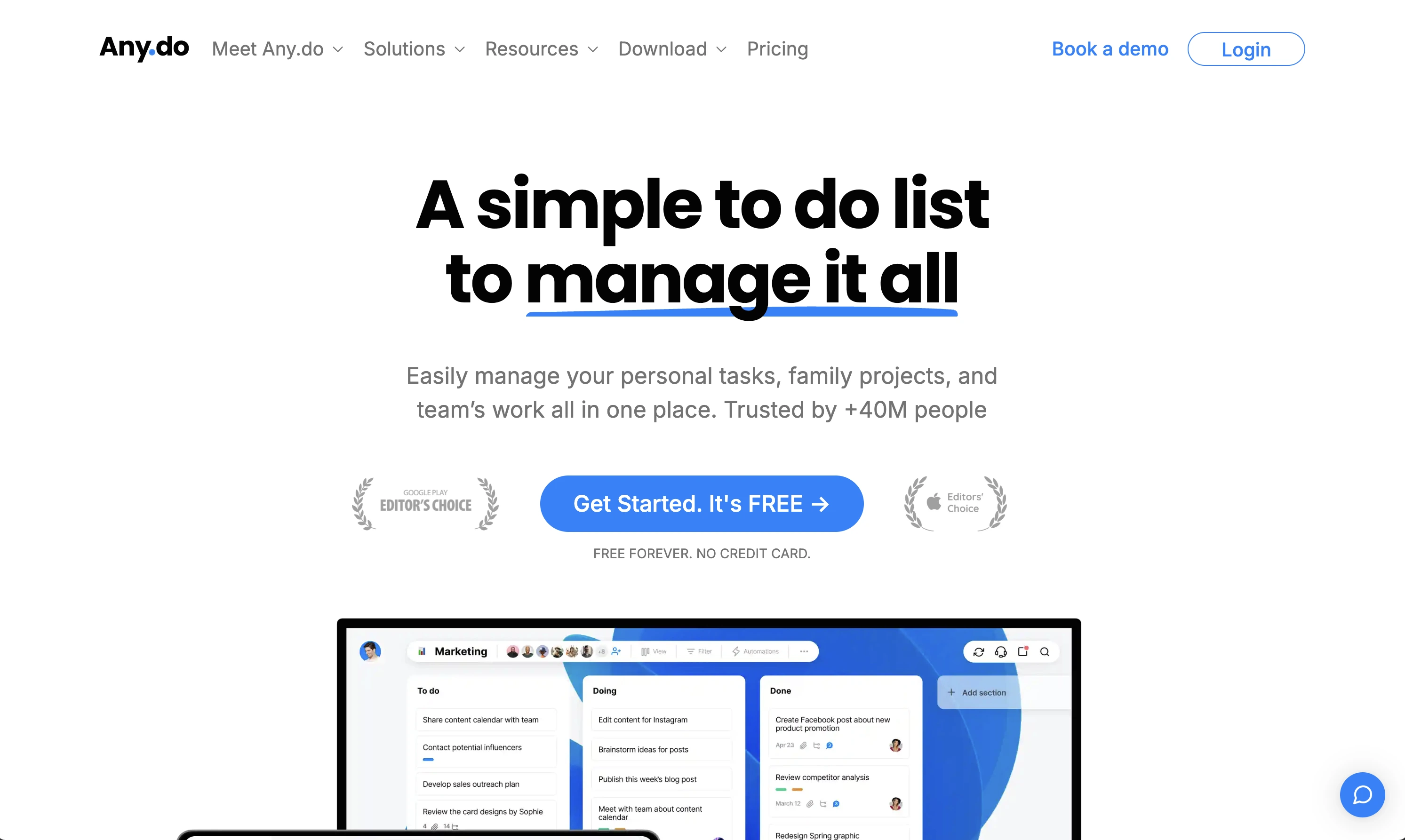 Any.do website preview