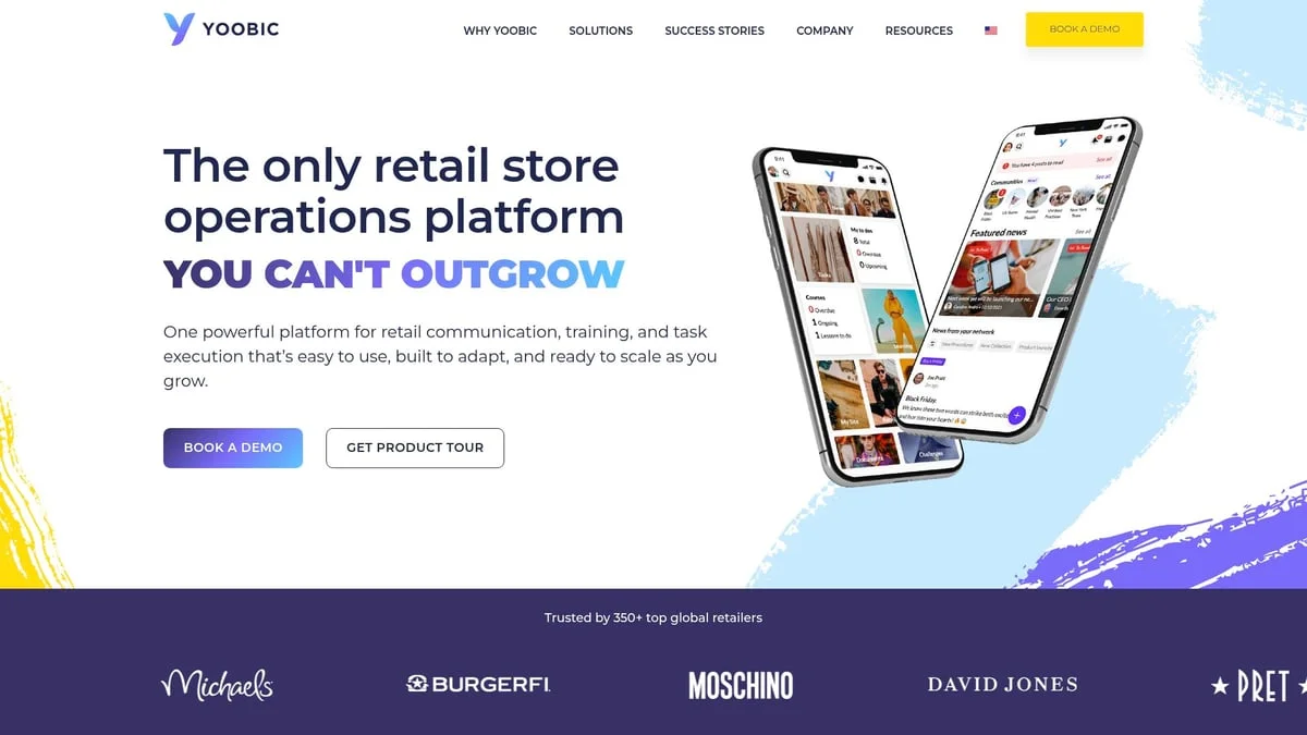 YOOBIC website view